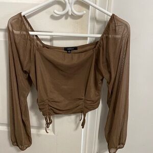 Women’s Sheer Blouse with tie detail